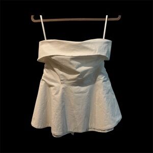 New York & Company Cream Strapless Top